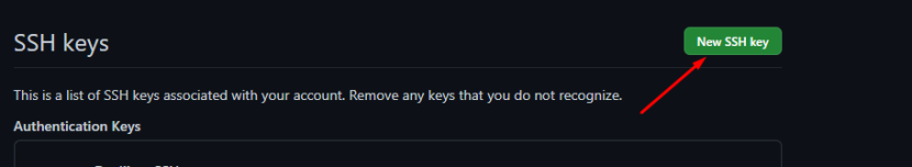 Github Yeni SSH Key Ekle