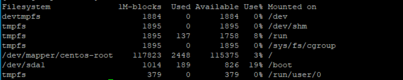 CentOS Disk Boyutu