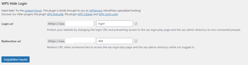 Wp Admin Url Değiştirme